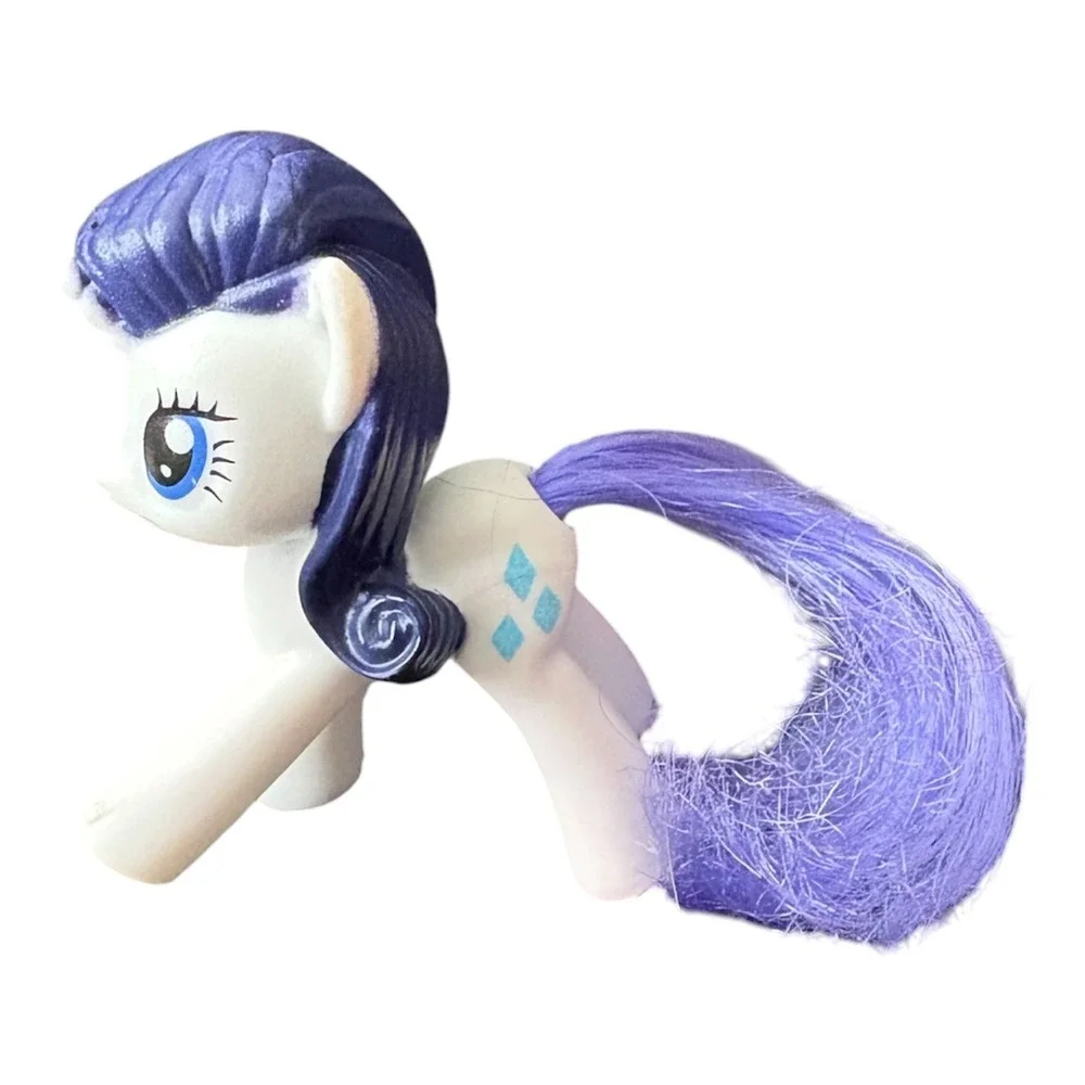 My‎ Little Pony Rarity McDonald's Happy Meal Figure White Unicorn Purple Hair 3